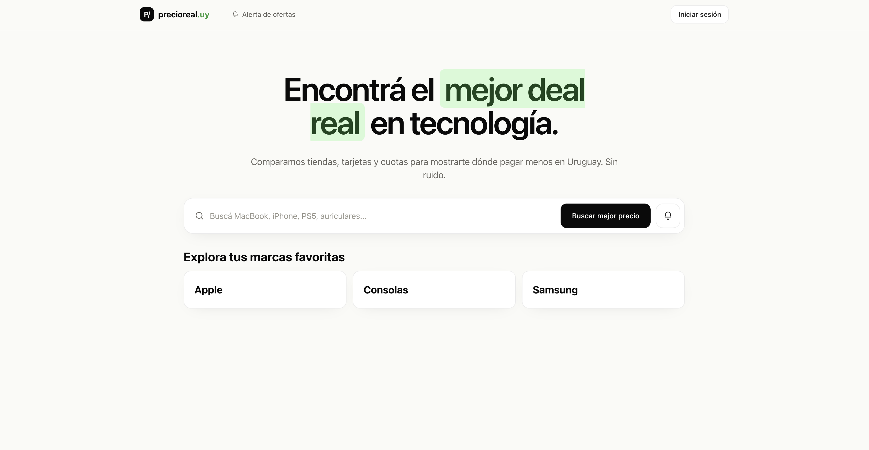 mockup - Precio Real